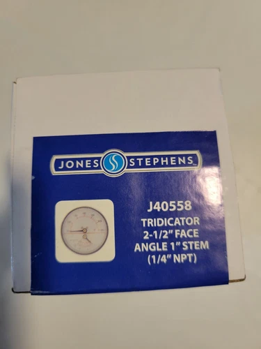 Jones Stephens J40558 Tridicator 2-1/2" Face, Angle 1" Stem 1/4" NPT - Picture 5 of 5