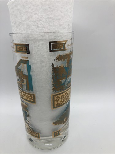 Busch Gardens Tampa Drinking Glass Attractions Anheuser Beer Blue Gold Souvenir - Picture 3 of 10