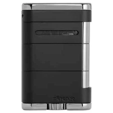 XiKAR Allume Black Triple 3 Jet Torch Cigar Lighter Limited Lifetime Warranty