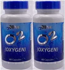 2 Oxygen O2 Promotes Stabilized Healthy Cell Energy 180 Capsules Calcium Pills