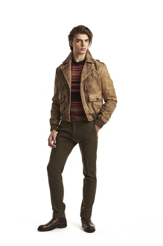 $ 3.995 Ralph Lauren lila Etikett Italien Herren Pfingstleder Skeet Bomberjacke - Bild 3 von 7