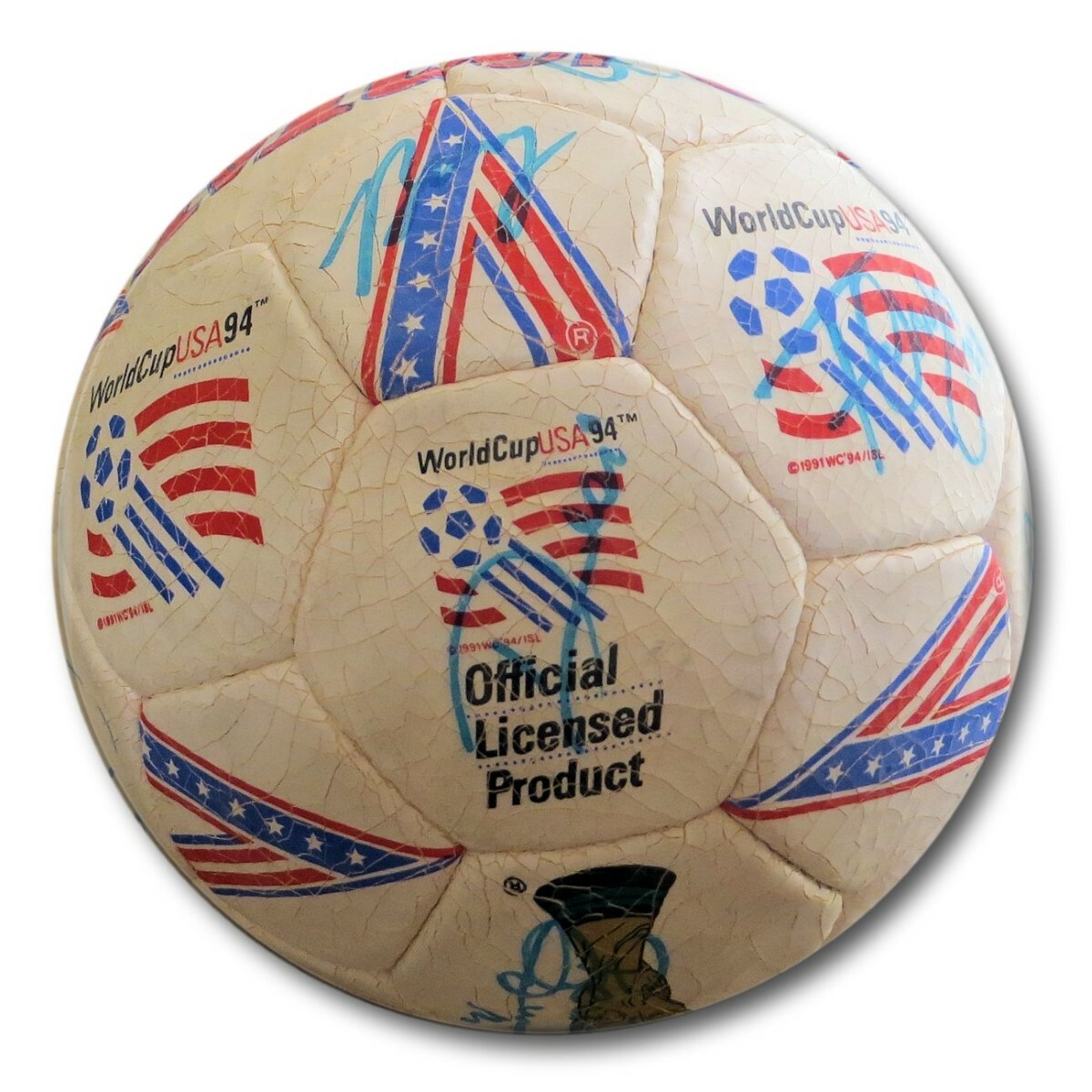 1994 World Cup USA Team Signed Autographed Soccer Ball Lalas