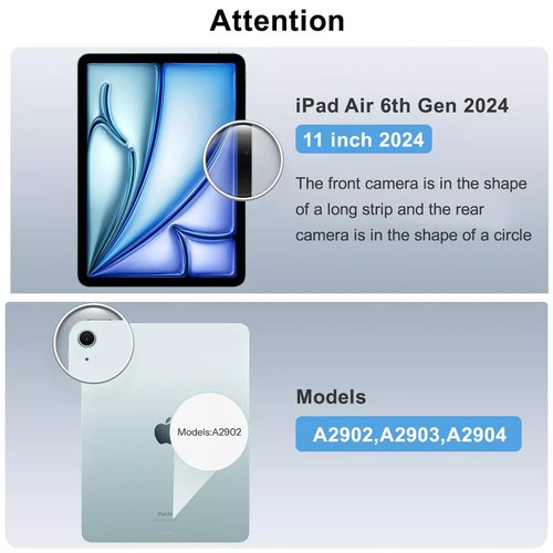 For iPad Pro/Air 6 11"/13" 2024 Slim Shockproof Tempered Glass Screen Protector - Picture 39 of 46