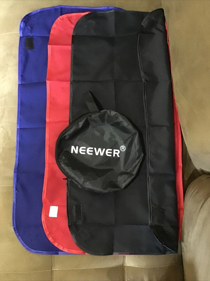 Neewer 3 Pieces Flash Lighting  Filter  Colors, Blue,red,black - Image 4 of 4