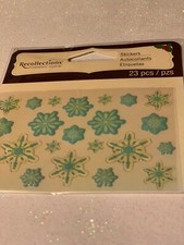 RECOLLECTIONS 3D STICKERS CHRISTMAS HOLIDAY ACRYLIC SNOWFLAKES STICKERS