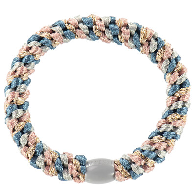 Kknekki Haargummi bunt Haarband mit Perle Mix Glitter Stripe original Zopfgummi