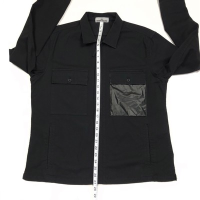 Stone Island Marina 114X4 Full Zip Twill Shirt Glow in the Stone Island Marina 114X4 Full Zip Twill Shirt Glow in the