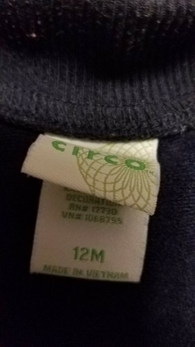 Circo Baby Boys 12M Navy Blue Zip Up Jacket Warm up Track Coat EUC - Picture 6 of 11