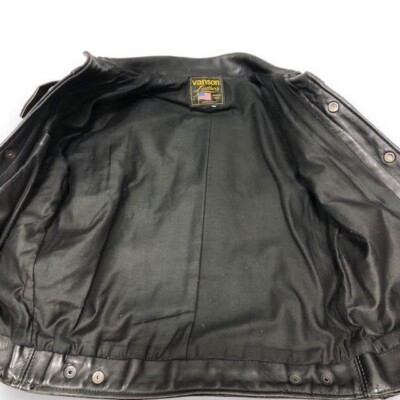ジャケット・アウター VANSON DJCB vintage leather jacket maverick-jean-jacket-snap-