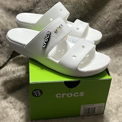 NEW Crocs Classic Slide Sandals White With Charm 206761  display picture 1