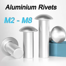 Solid Aluminium Round Head Rivets DIN 660 M2 M3 M4 M5 M6 M8