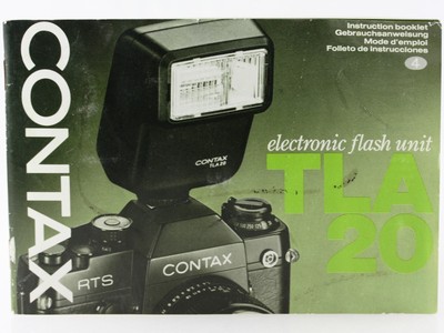 Bedienungsanleitung Contax electronic flash unit TLA20 TLA 20 TLA-20 Instruction