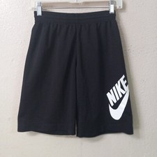 Nike SB Shorts Black Skateboard Logo Size Youth M Elastic Waist 24" to 30" 5478