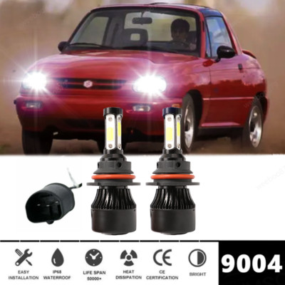For Suzuki Sidekick 1990-1998 LED Headlight High/Low Beam 4-Sides White 6000K