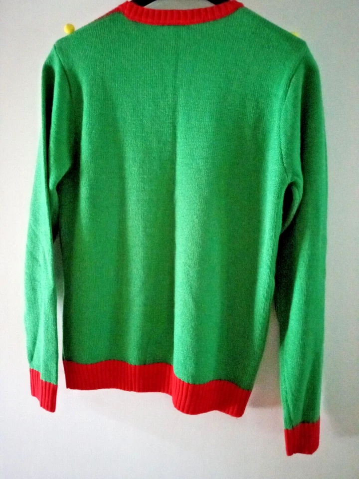 Рубины винтажный эльф рождественский свитер 2015 средний Бесплатная доставка - Изображение 2 из 4