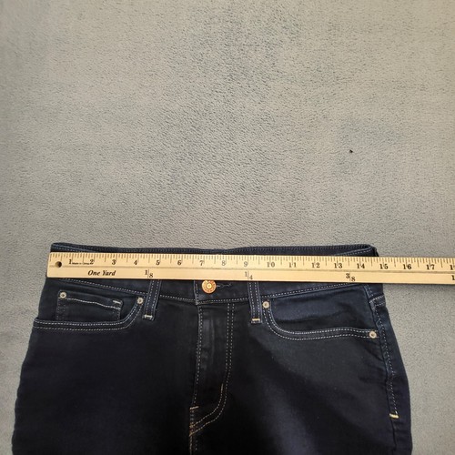 Levis Strauss Signature Jeans Womens 8 Blue Skinny Distreessed Stretch Denim - Picture 9 of 11