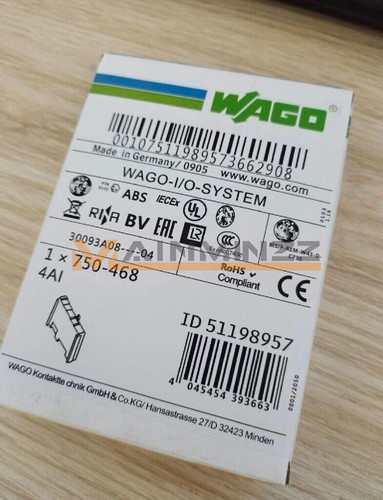 1PC NEW WAGO 750-468 4-channel analog input module - Picture 1 of 6
