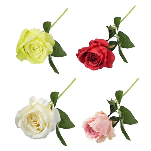 Long Single Stem Touch Artificial Rose - Wedding Bouquet Vase Design Flower - 第 1/24 張圖片