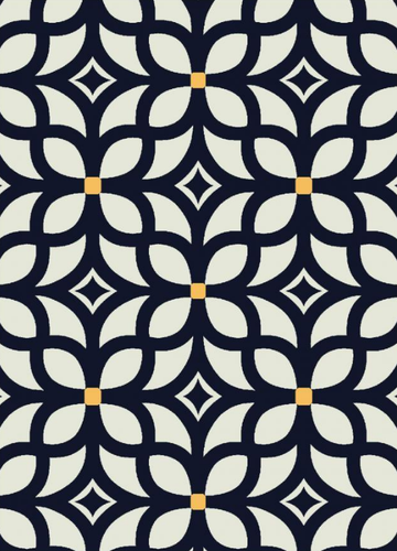1 Meter X 1.4 Meter Navy White Retro Viscose Fabric Soft Sewing Material Rayon - Bild 7 von 8