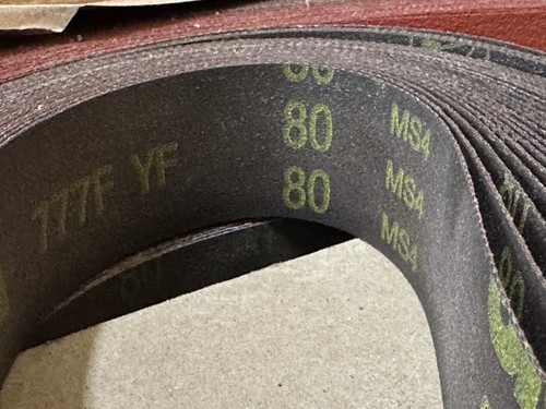 3M 777F Cubitron II Cloth Sander Belt 2" x 132" Ceramic Grain, 80 gr. CASE OF 50 - Picture 10 of 18