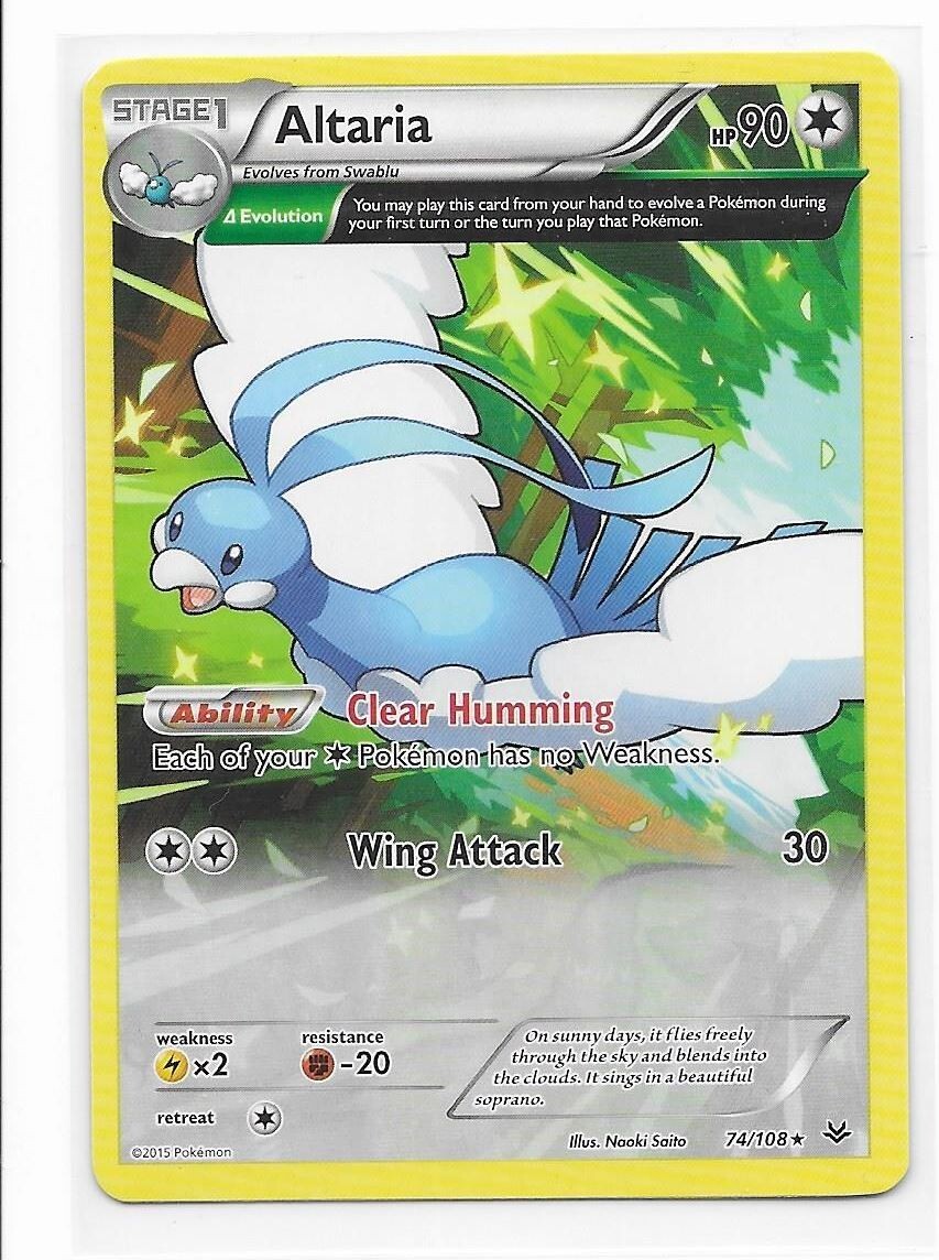 Altaria 74/108 Roaring Skies Regular Rare Card (NM) Non Holo