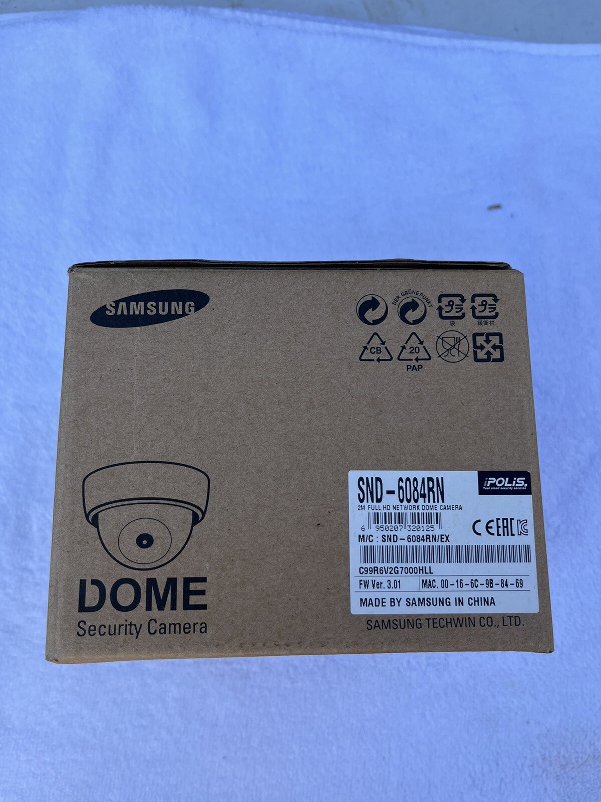 Samsung SND-6084RN 2M Full HD Network Dome Security Camera SND-6084RN/EX