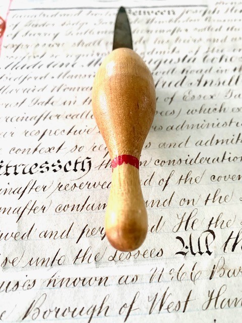 Vintage Wooden Bowling Pin Nail File