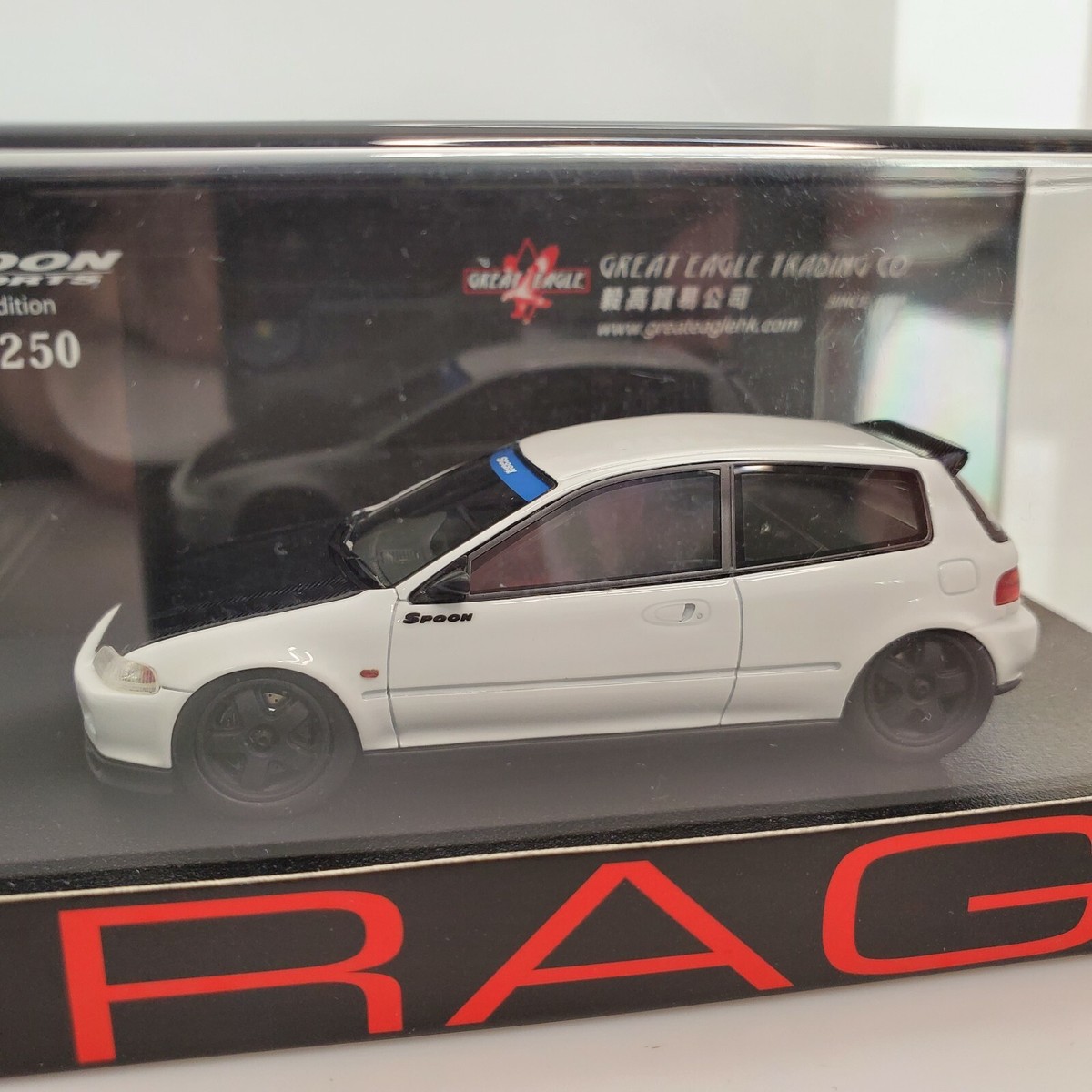 HPI HONDA MIRAGE 1/43 ホンダ シビック spoon Rare HPI Mirage Spoon Sports Honda Civic Group A Racing White 1/43