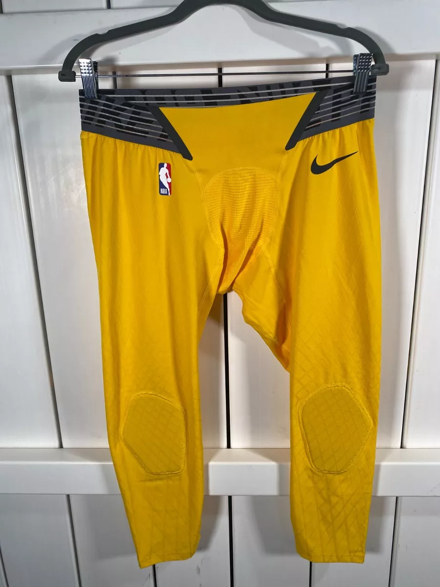 New Nike Pro NBA Zonal Strength Compression Pants Basketball Gold Retail  $120 XL