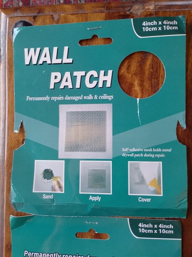 2 x Plaster Wall Repair Patch Gypsum Mesh Wall Repair Adhesive Aluminium 10x10 - Picture 3 of 4