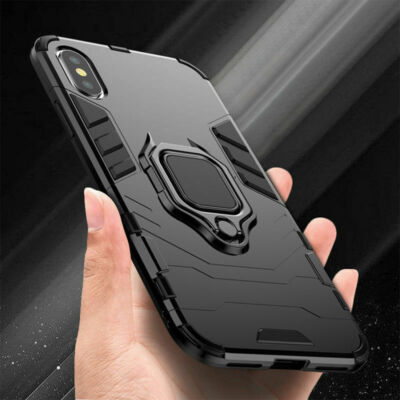For iPhone 15 12 14 11 16 Pro Max 7 Hybrid Magnetic Stand Ring Holder Slim Case