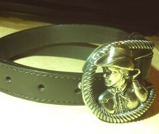 STERLING SILVER BARRY KIESELSTEIN CORD COWGIRL MUSEUM HALL OF FAME BUCKLE BELT