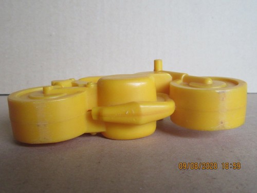 424N Jouet Plastique Moto Jaune Foncé L 11,6 cm - Picture 8 of 8
