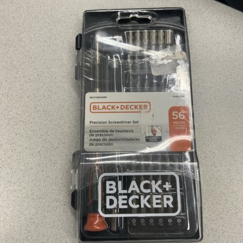 Black & Decker precision screwdriver set 56 pc. BDHT68005RP NEW!