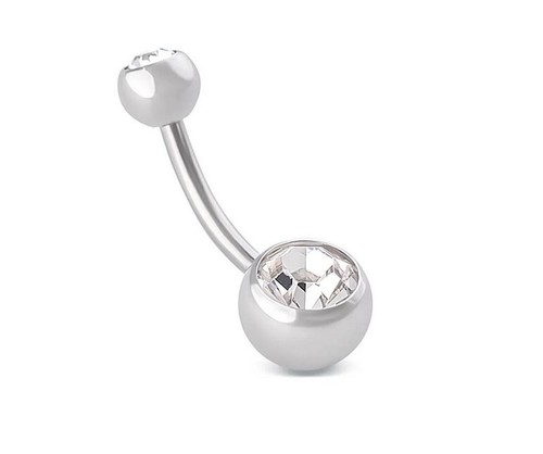 20pc. Wholesale Clear Belly Ring Body Piercing Jewelry-14g-1/4" Short Bar-New