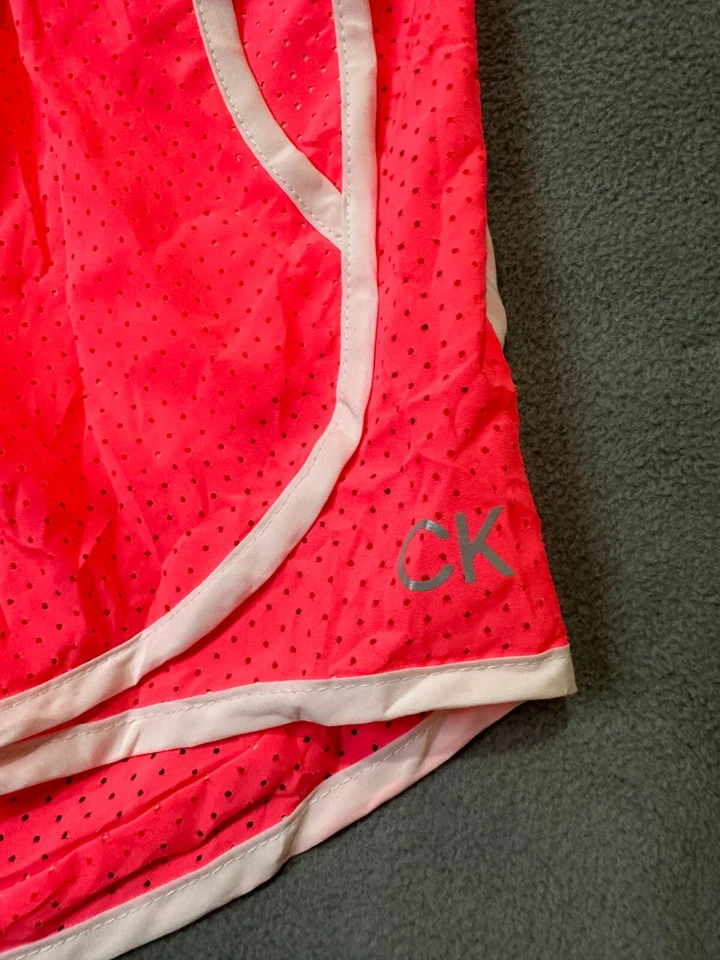 new CALVIN KLEIN Womens neon PINK shorts XL extra large Elastic Waist above knee - Image 2 of 4