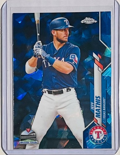 JEFF MATHIS 2020 TOPPS CHROME SAPPHIRE REFRACTOR CARD #645 TEXAS ...