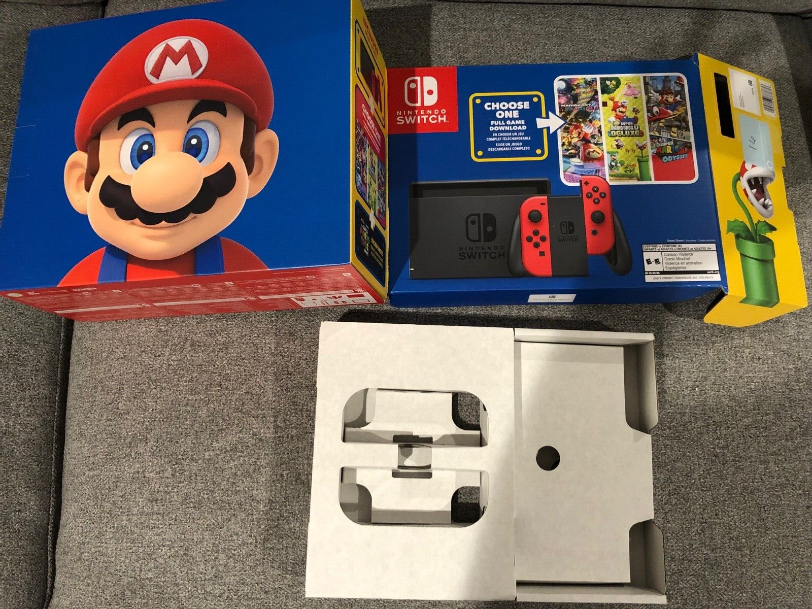 Nintendo switch Mario movie choose one game bundle box and inserts only.