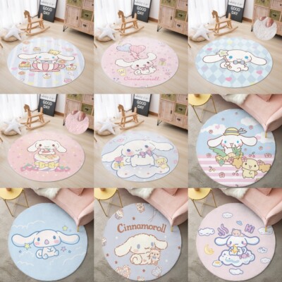 Cinnamoroll Cartoon Floor Mat Plush Carpet Rug Round Pad Non-slip