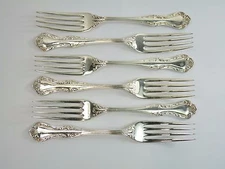 MAPPIN & WEBB Cutlery - RUSSELL Pattern - Dessert Forks - Set of 6
