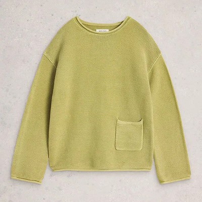 White Stuff Damen Pullover Gigi Washed Hellgrün Freizeit