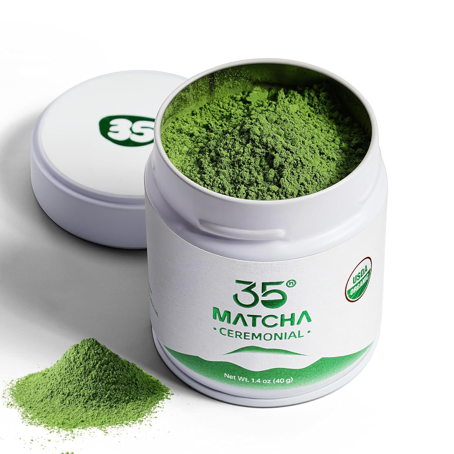 Organic Ceremonial Grade Matcha Powder, USDA Certified, 100%