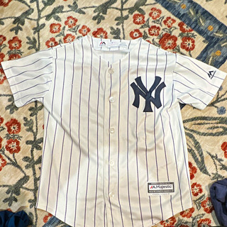 Majestic New York Yankees Aaron Judge #99 Youth S Pinstripe Jersey White/Navy