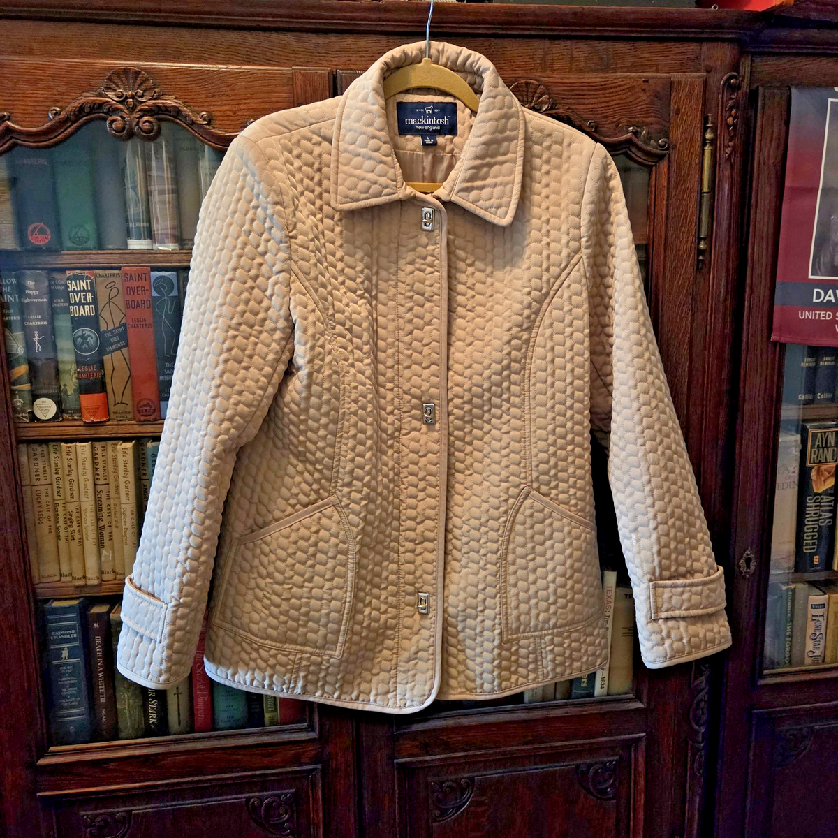 Vintage Mackintosh Zip Up Jacket Tan Polyester Machine Wash size