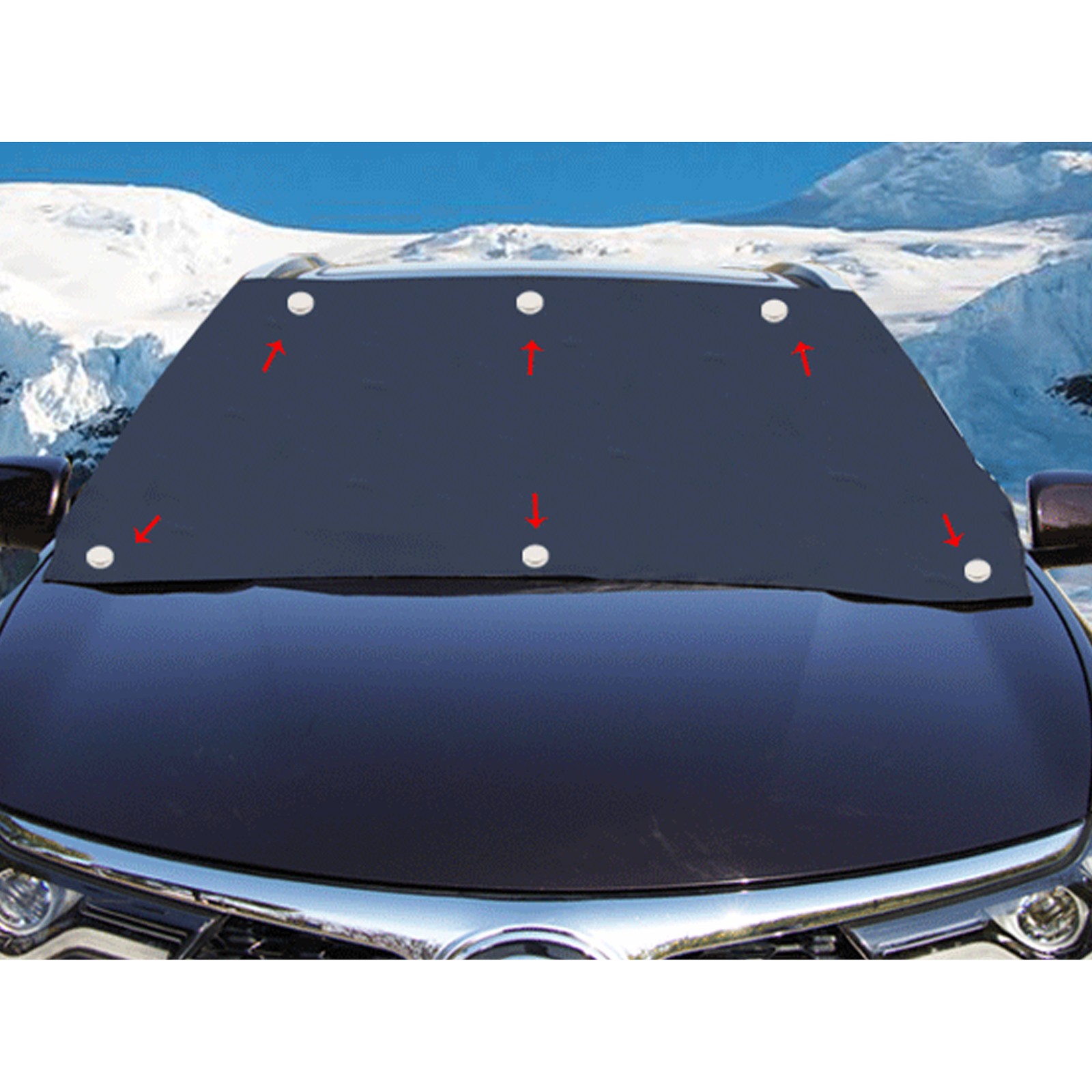 Car Windshield Snow Cover Magnetic Sunshade Ice Frost Cover Fits Most Cars 82.7