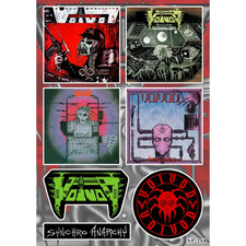 Voivod Stickers Killing Technology Dimension Hatross War and Pain Rrroooaaarrr
