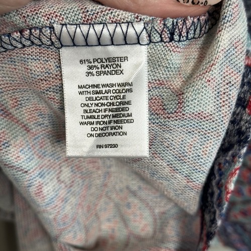 Maglia Mosaico Signature Studio Boho Manica 3/4 Taglie Forti 1X Leggera - Foto 8 di 9