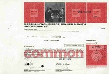 Merrill Lynch & Co. 1973 New York Wall Street Bank of America London 1000 Shares