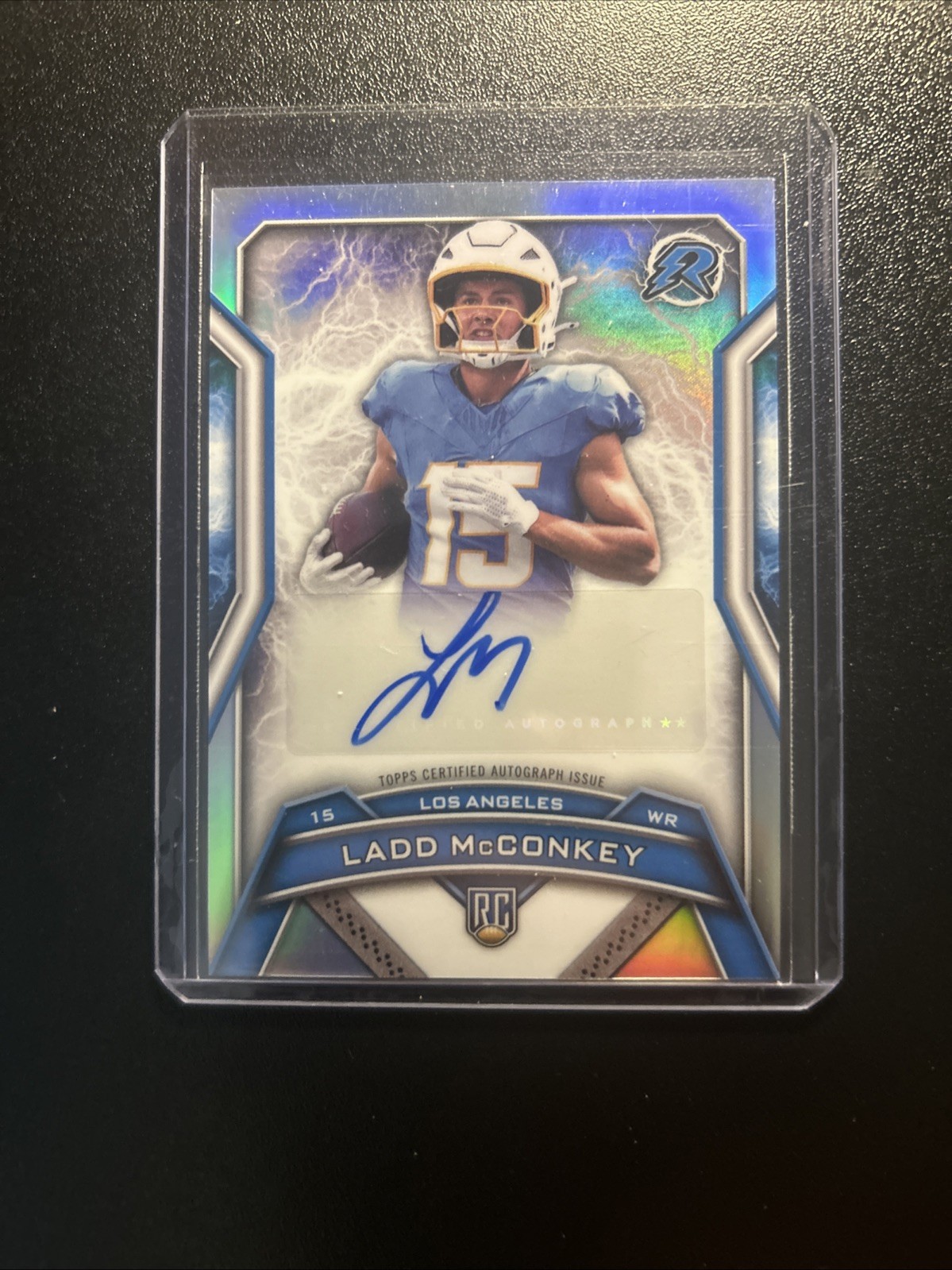 2024 Topps Resurgence Ladd McConkey Rookie Signature Silver Static Auto #RRS-LM