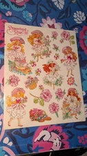 Vintage American Greetings Stickers Peppermint Rose Scented Stickers 1 Sheet 